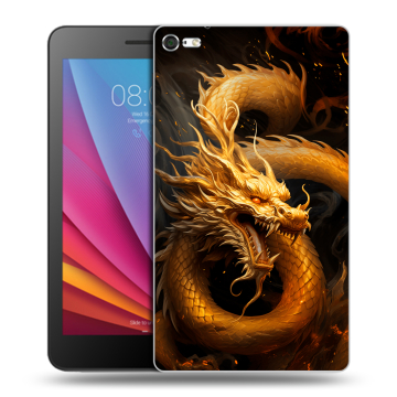 Силиконовый чехол на Huawei MediaPad T2 7.0 Pro с принтом Золотой дракон