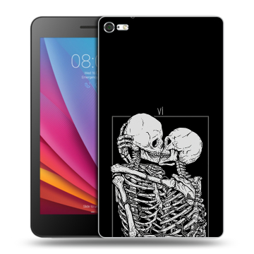Силиконовый чехол на Huawei MediaPad T2 7.0 Pro с принтом Поцелуй скелетов Силиконовый чехол на Huawei MediaPad T2 7.0 Pro с принтом Поцелуй скелетов