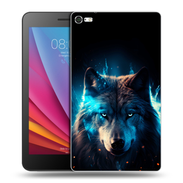 Силиконовый чехол на Huawei MediaPad T2 7.0 Pro с принтом Волк ночной