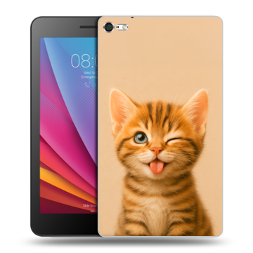 Силиконовый чехол на Huawei MediaPad T2 7.0 Pro с принтом котенок