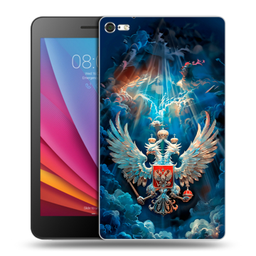 Силиконовый чехол на Huawei MediaPad T2 7.0 Pro с принтом Герб флаг России