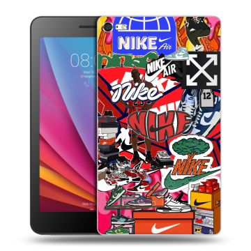 Силиконовый чехол на Huawei MediaPad T2 7.0 Pro с принтом Найк Nike яркий
