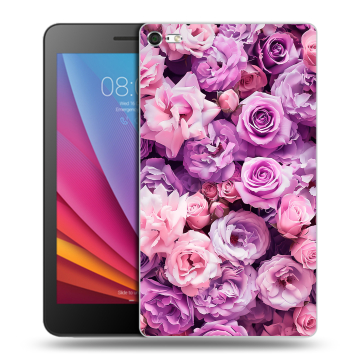 Силиконовый чехол на Huawei MediaPad T2 7.0 Pro с принтом лавандовые розы
