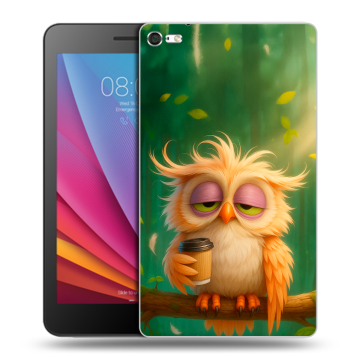 Силиконовый чехол на Huawei MediaPad T2 7.0 Pro с принтом сова