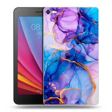 Силиконовый чехол на Huawei MediaPad T2 7.0 Pro с принтом синий мрамор Силиконовый чехол на Huawei MediaPad T2 7.0 Pro с принтом синий мрамор