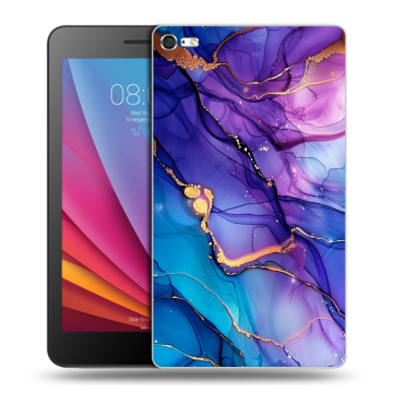 Силиконовый чехол на Huawei MediaPad T2 7.0 Pro с принтом синий мрамор Силиконовый чехол на Huawei MediaPad T2 7.0 Pro с принтом синий мрамор