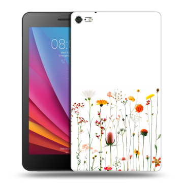 Силиконовый чехол на Huawei MediaPad T2 7.0 Pro с принтом цветы