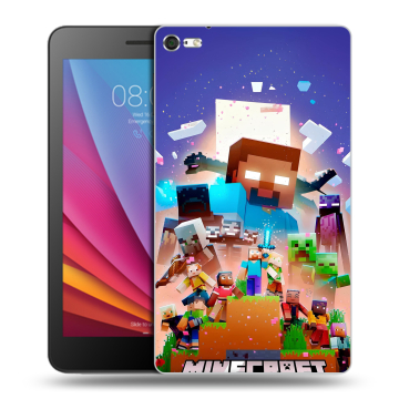 Силиконовый чехол на Huawei MediaPad T2 7.0 Pro с принтом Майнкрафт Minecraft