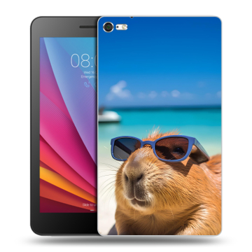 Силиконовый чехол на Huawei MediaPad T2 7.0 Pro с принтом Капибара
