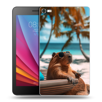 Силиконовый чехол на Huawei MediaPad T2 7.0 Pro с принтом Капибара Силиконовый чехол на Huawei MediaPad T2 7.0 Pro с принтом Капибара