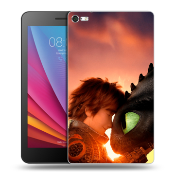 Силиконовый чехол на Huawei MediaPad T2 7.0 Pro с принтом Как приручить дракона