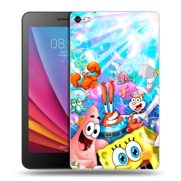 Силиконовый чехол на Huawei MediaPad T2 7.0 Pro с принтом спанчбоб спанч боб