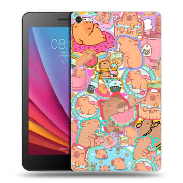Силиконовый чехол на Huawei MediaPad T2 7.0 Pro с принтом капибары