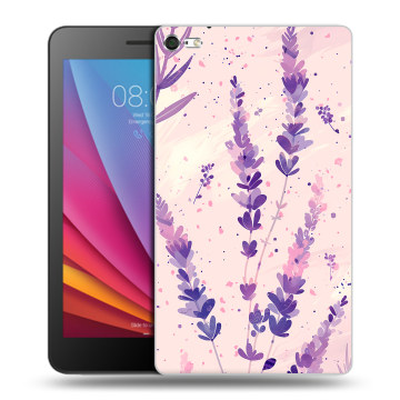 Силиконовый чехол на Huawei MediaPad T2 7.0 Pro с принтом цветы лаванда Силиконовый чехол на Huawei MediaPad T2 7.0 Pro с принтом цветы лаванда