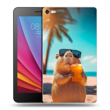 Силиконовый чехол на Huawei MediaPad T2 7.0 Pro с принтом Капибара