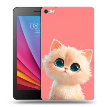 Силиконовый чехол на Huawei MediaPad T2 7.0 Pro с принтом Розовый котенок