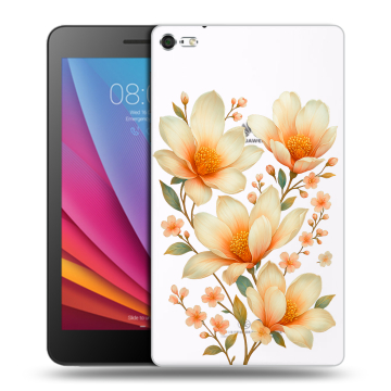 Силиконовый чехол на Huawei MediaPad T2 7.0 Pro с принтом Цветы