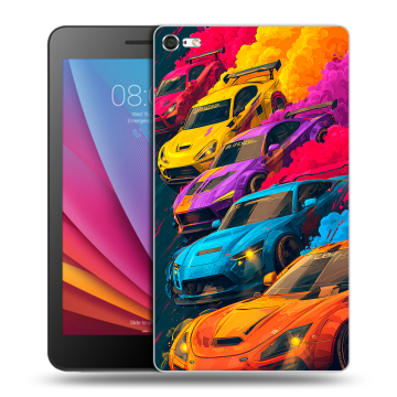 Силиконовый чехол на Huawei MediaPad T2 7.0 Pro с принтом Тачки