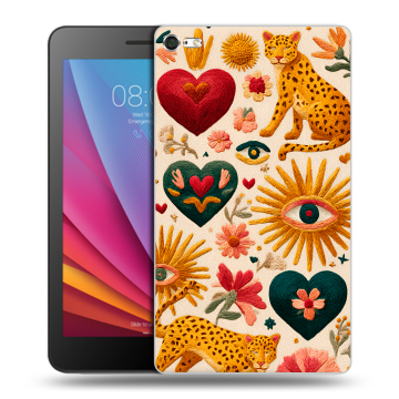 Силиконовый чехол на Huawei MediaPad T2 7.0 Pro с принтом Модный принт