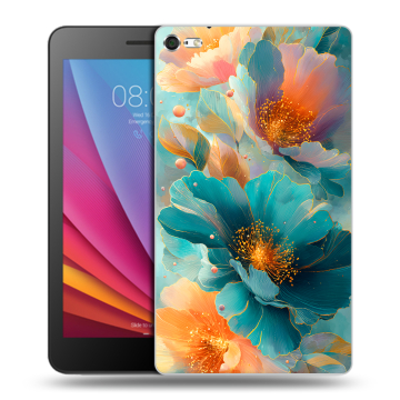 Силиконовый чехол на Huawei MediaPad T2 7.0 Pro с принтом Цветы