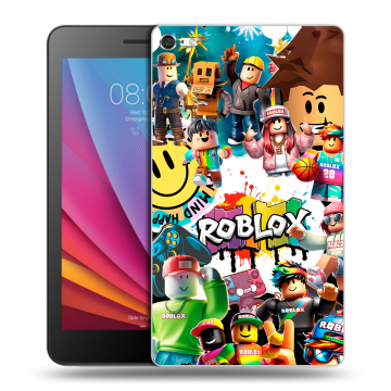 Силиконовый чехол на Huawei MediaPad T2 7.0 Pro с принтом Roblox Роблокс