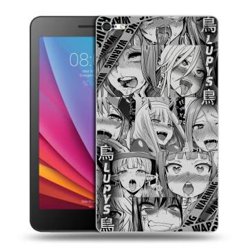 Силиконовый чехол на Huawei MediaPad T2 7.0 Pro с принтом Ahegao Ахегао Аниме