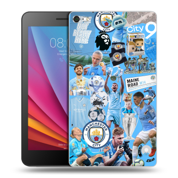 Силиконовый чехол на Huawei MediaPad T2 7.0 Pro с принтом Man City Манчестер Сити