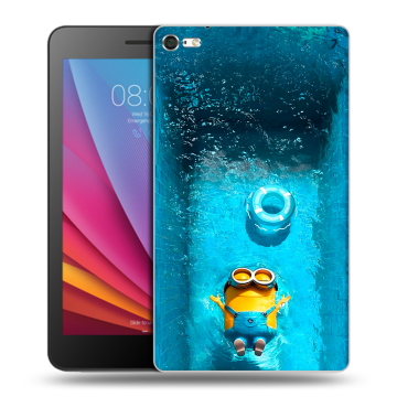 Силиконовый чехол на Huawei MediaPad T2 7.0 Pro с принтом Миньоны