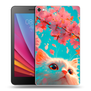 Силиконовый чехол на Huawei MediaPad T2 7.0 Pro с принтом Красивый кот