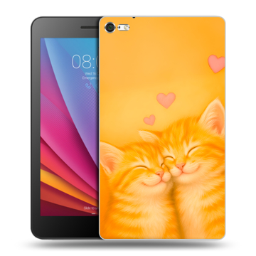 Силиконовый чехол на Huawei MediaPad T2 7.0 Pro с принтом Милые котята