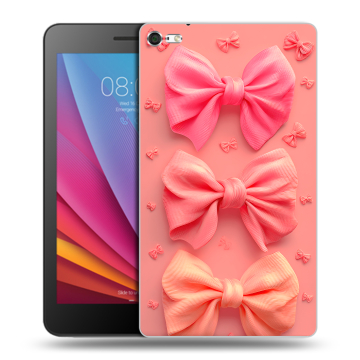 Силиконовый чехол на Huawei MediaPad T2 7.0 Pro с принтом Розовые бантики Силиконовый чехол на Huawei MediaPad T2 7.0 Pro с принтом Розовые бантики