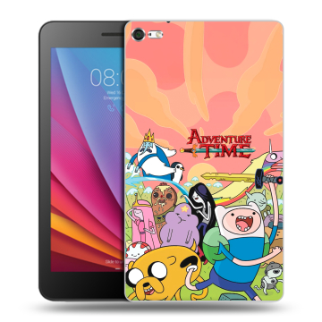 Силиконовый чехол на Huawei MediaPad T2 7.0 Pro с принтом Adventure time Время приключений