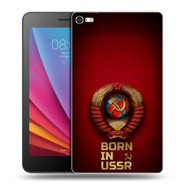 Силиконовый чехол на Huawei MediaPad T2 7.0 Pro с принтом Флаг Герб СССР