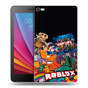 Силиконовый чехол на Huawei MediaPad T2 7.0 Pro с принтом Roblox Роблокс