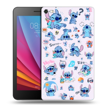 Силиконовый чехол на Huawei MediaPad T2 7.0 Pro с принтом Лило и Стич