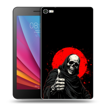 Силиконовый чехол на Huawei MediaPad T2 7.0 Pro с принтом смешной скелет