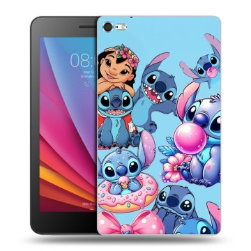 Силиконовый чехол на Huawei MediaPad T2 7.0 Pro с принтом Лило и Стич