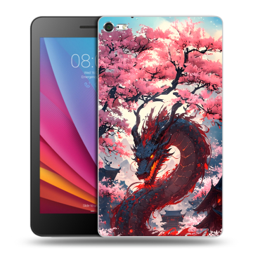 Силиконовый чехол на Huawei MediaPad T2 7.0 Pro с принтом Дракон Японский Силиконовый чехол на Huawei MediaPad T2 7.0 Pro с принтом Дракон Японский