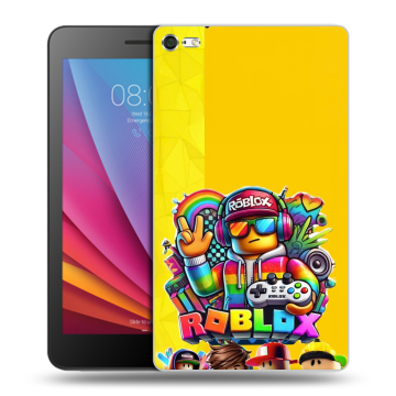 Силиконовый чехол на Huawei MediaPad T2 7.0 Pro с принтом Roblox Роблокс