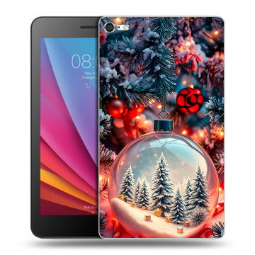 Силиконовый чехол на Huawei MediaPad T2 7.0 Pro с принтом Новый год