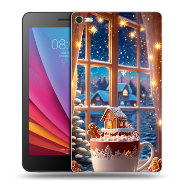 Силиконовый чехол на Huawei MediaPad T2 7.0 Pro с принтом Новый год
