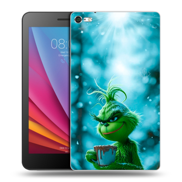 Силиконовый чехол на Huawei MediaPad T2 7.0 Pro с принтом Новый год гринч