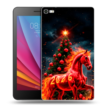 Силиконовый чехол на Huawei MediaPad T2 7.0 Pro с принтом Новый год