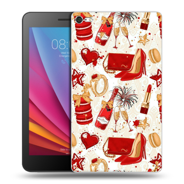 Силиконовый чехол на Huawei MediaPad T2 7.0 Pro с принтом Новый год