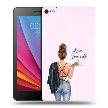 Силиконовый чехол на Huawei MediaPad T2 7.0 Pro с принтом женский