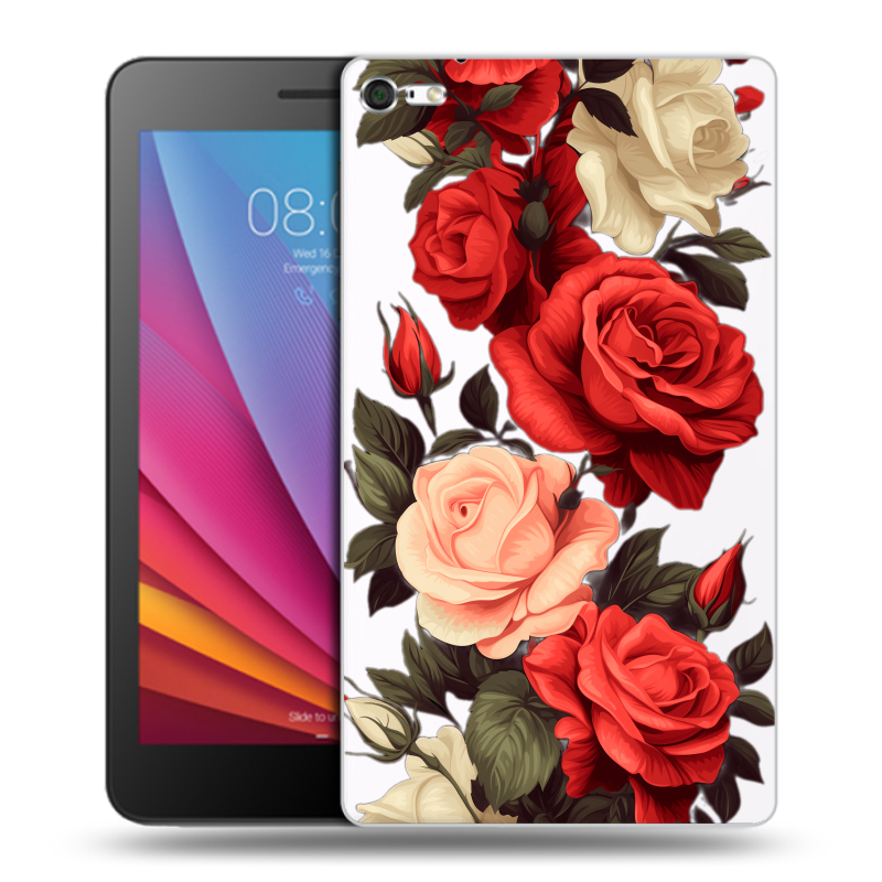 Силиконовый чехол на Huawei MediaPad T2 7.0 Pro с принтом Розы Силиконовый чехол на Huawei MediaPad T2 7.0 Pro с принтом Розы