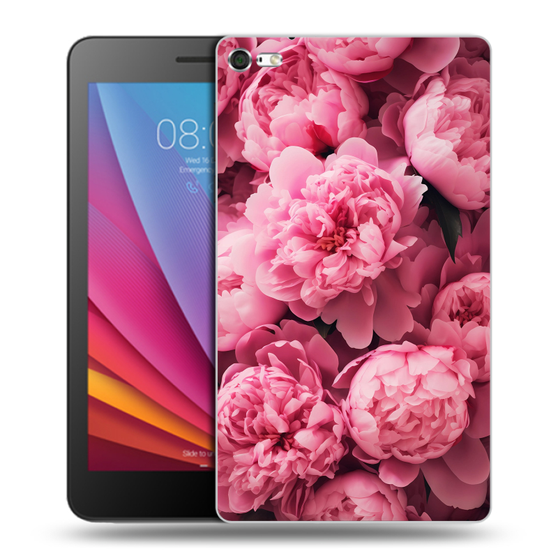 Силиконовый чехол на планшета Huawei MediaPad T2 7.0 Pro с принтом цветы пионы Силиконовый чехол на планшета Huawei MediaPad T2 7.0 Pro с принтом цветы пионы