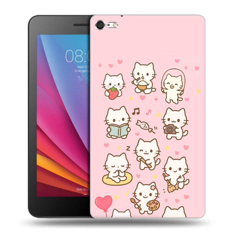 Силиконовый чехол на Huawei MediaPad T2 7.0 Pro с принтом Hello Kitty Хелоу Кити Силиконовый чехол на Huawei MediaPad T2 7.0 Pro с принтом Hello Kitty Хелоу Кити