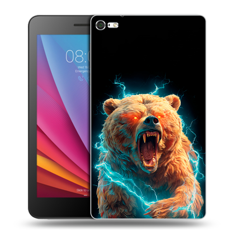 Силиконовый чехол на Huawei MediaPad T2 7.0 Pro с принтом Медведь Силиконовый чехол на Huawei MediaPad T2 7.0 Pro с принтом Медведь