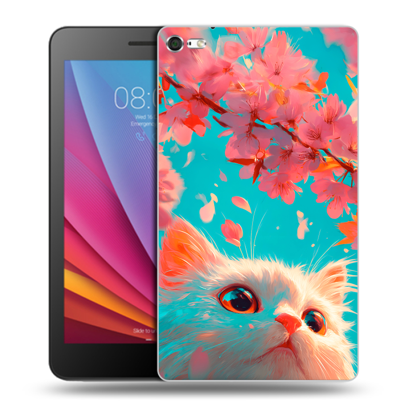 Силиконовый чехол на Huawei MediaPad T2 7.0 Pro с принтом Красивый кот Силиконовый чехол на Huawei MediaPad T2 7.0 Pro с принтом Красивый кот